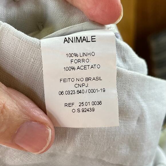A. Brand Women's 100% Linen Pants Foldover Waist Size 36 (2 U.S.) - Picture 7 of 8